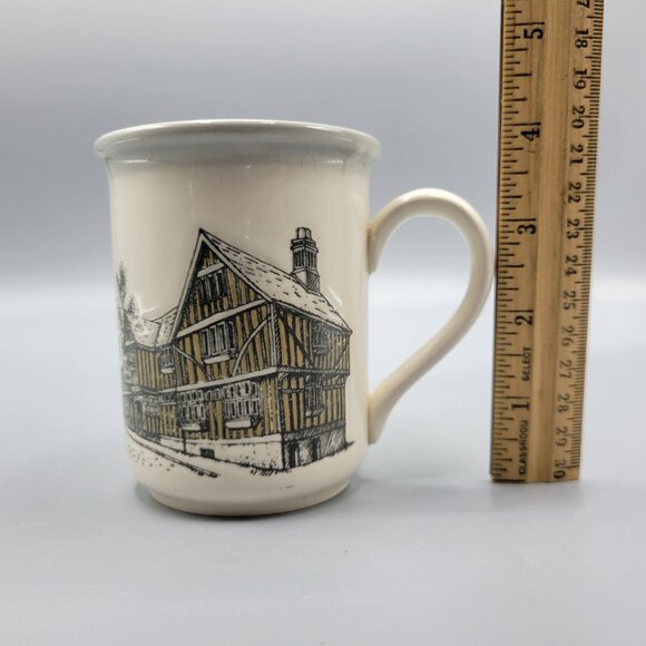 Biltons Coloroll English Village Scene Ceramic Mug Embossed Stoneware England - Picture 8 of 8